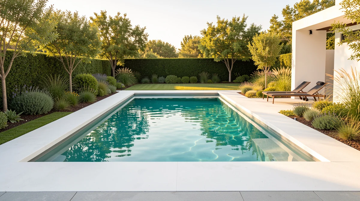 Minimalistischer Pool im modernen Garten