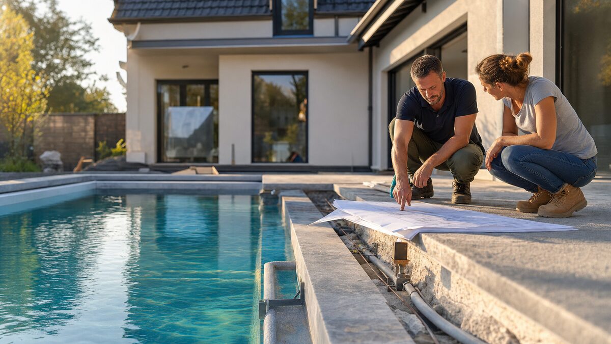 Symbolfoto: Pool beim Hausbau mitplanen: Synergien nutzen, Fehler vermeiden